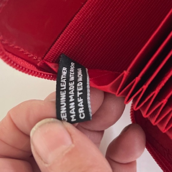 WalletBe Crossbody Purse by Dimo Gear, Red Leather Accordion Style Wallet   NWOT - Picture 4 of 4